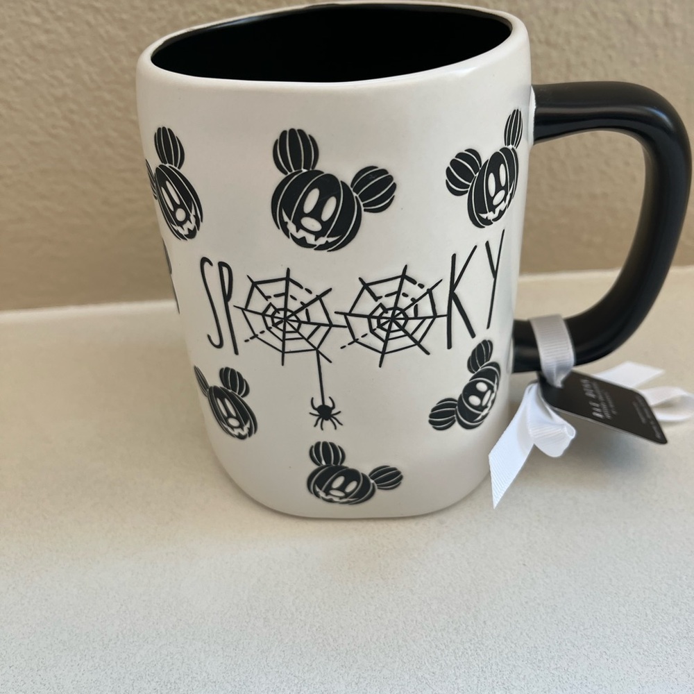 Rae Dunn Black and White Spooky Mickey Disney Mug